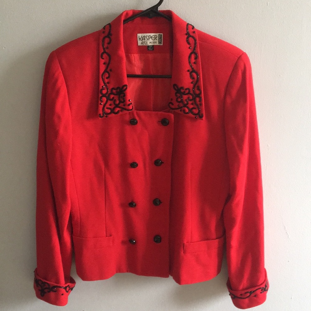 Vintage Kasper A.S.L. Petite Red Blazer
